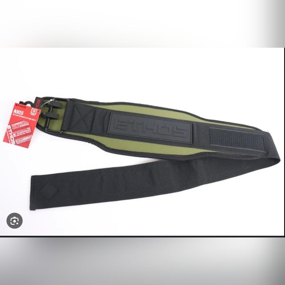 NWT ETHOS Axis Nylon Weightlifting Belt 5.5" Size Medium (Olive)